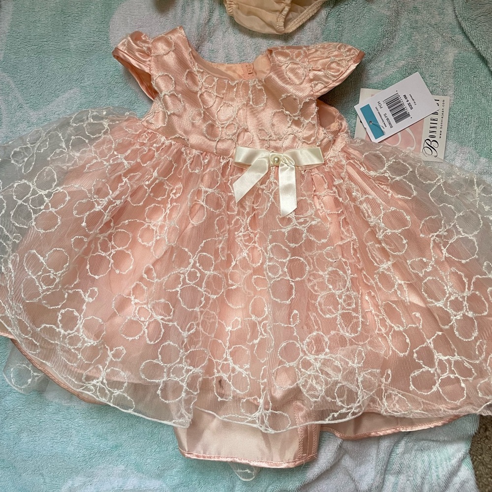Bonnie baby (Bonnie Jean) baby girl dress with bloomers 6-9mos.  NWT